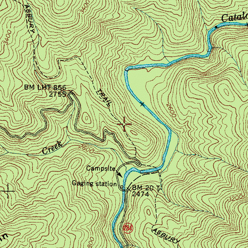 Topographic Map of O E Kerr African Cemetery, NC