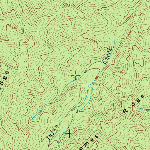 Topographic Map of Ownby - Ephraim McCarter Cemetery, TN