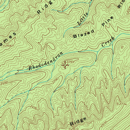 Topographic Map of Rayfield Cemetery, TN