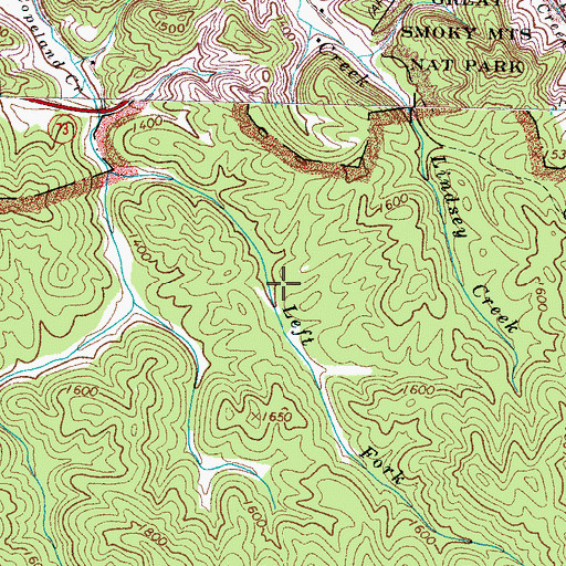 Topographic Map of Rector Cemetery, TN