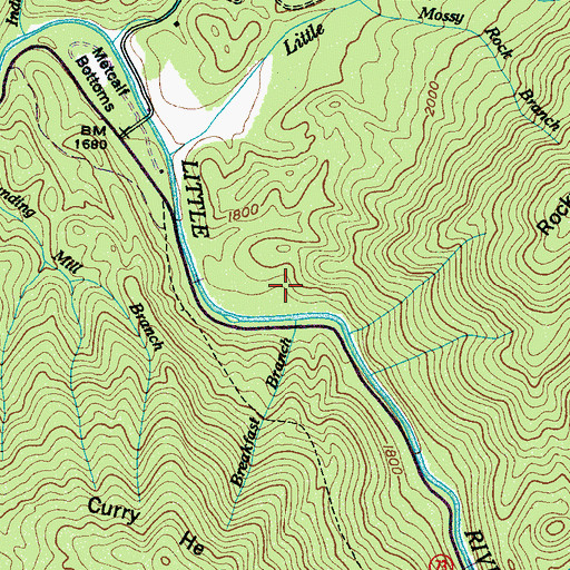 Topographic Map of Sallie Moore Cemetery, TN