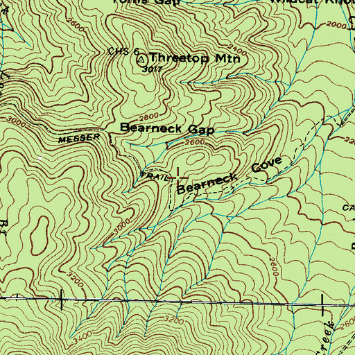 Topographic Map of Sallie Sutton Cemetery, TN