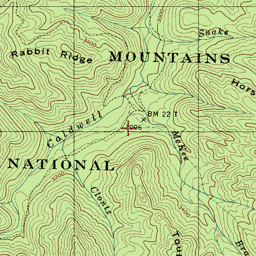 Topographic Map of Shelton - Caldwell Cemetery, NC