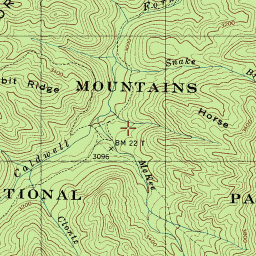 Topographic Map of Sutton - McGhee Cemetery, NC