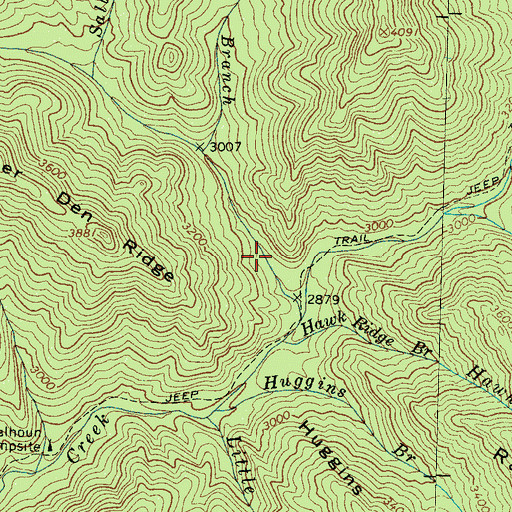 Topographic Map of Walker Cemetery, NC
