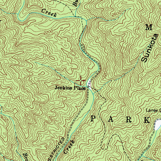 Topographic Map of Wiggins No 2 Cemetery, NC