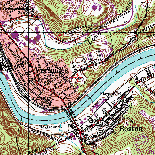 Topographic Map of Temple B'nai Israel Cemetery, PA