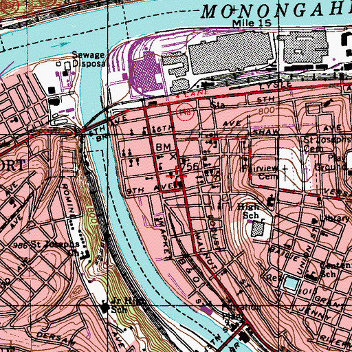 Topographic Map of Saint Stephen's Episcopal Church Columbarium, PA