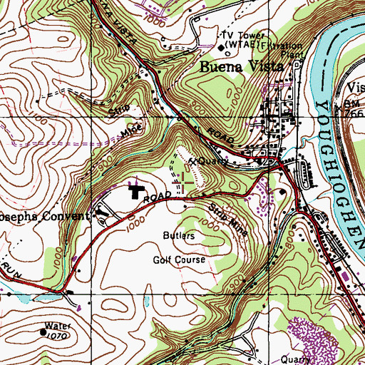 Topographic Map of Sisters of the Divine Redeemer - Saint Joseph Cemetery, PA