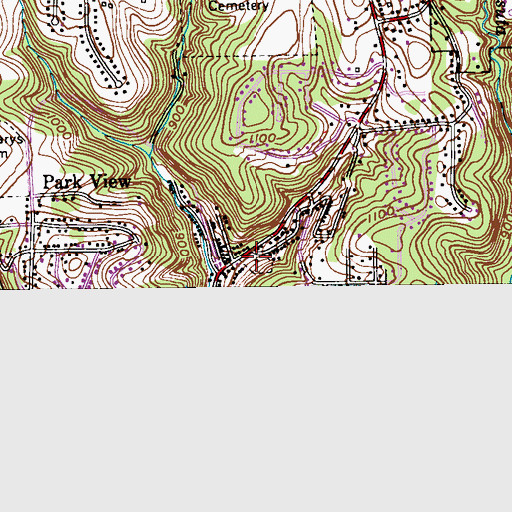 Topographic Map of Tree of Life Cemetery, PA