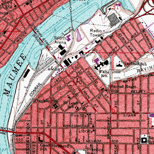 Topographic Map of Station A Post Office, OH