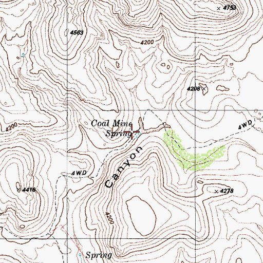 Topographic Map of Coal Mine Spring, AZ
