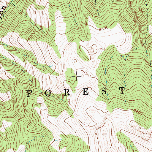Topographic Map of Jim McClure-Jerry Peak Wilderness, ID