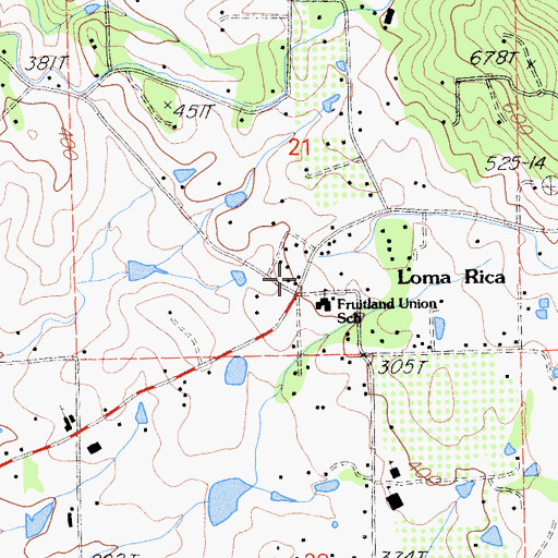 Topographic Map of Loma Rica, CA