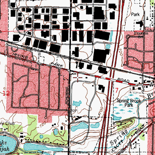 Topographic Map of Itasca Post Office, IL
