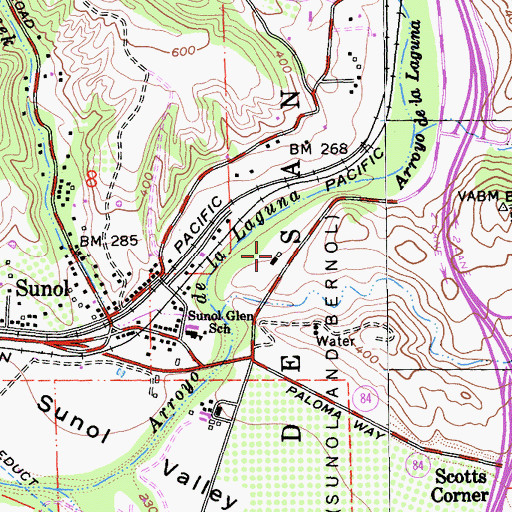 Topographic Map of Alameda County Fire Department Station 14, CA