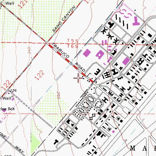 Topographic Map of Orange County Fire Authority Station 20, CA