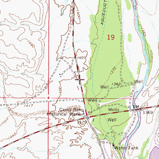 Topographic Map of Fort McDowell Fire Department, AZ