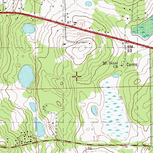Topographic Map of Tallahassee National Cemetery, FL