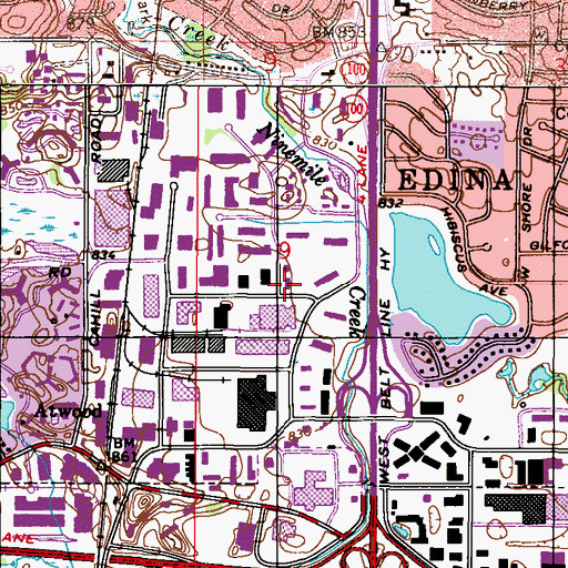 Topographic Map of Normandale Post Office, MN