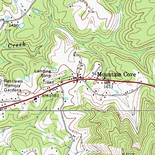 Topographic Map of Priority Ambulance Service, WV