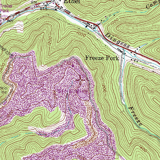Topographic Map of Air Evac Lifeteam 85, WV