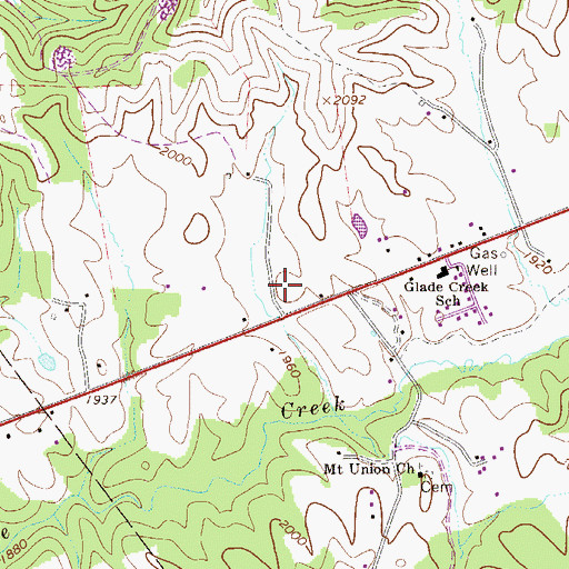 Topographic Map of Air Evac Lifeteam 103, WV