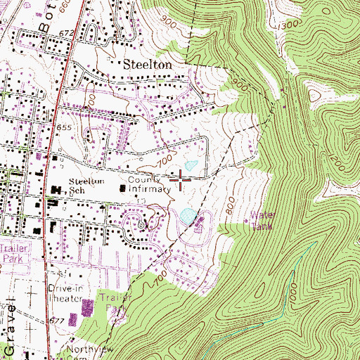 Topographic Map of Air Evac Lifeteam 78, WV