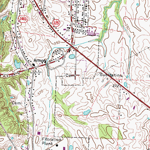 Topographic Map of Hickman City Cemetery, KY