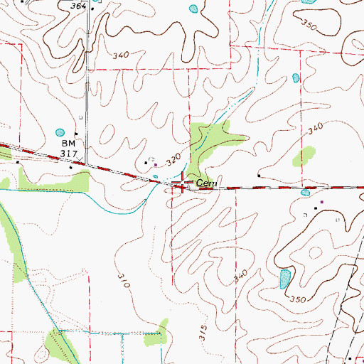 Topographic Map of Barnes - Roach Cemetery, KY