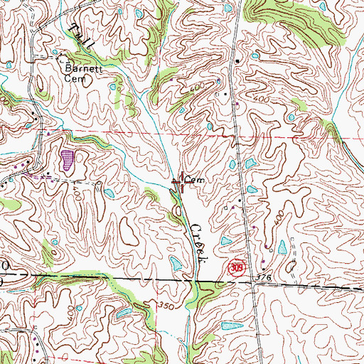 Topographic Map of Brown Family Cemetery No 2, KY