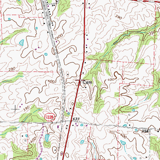 Topographic Map of Burns Family Cemetery, KY