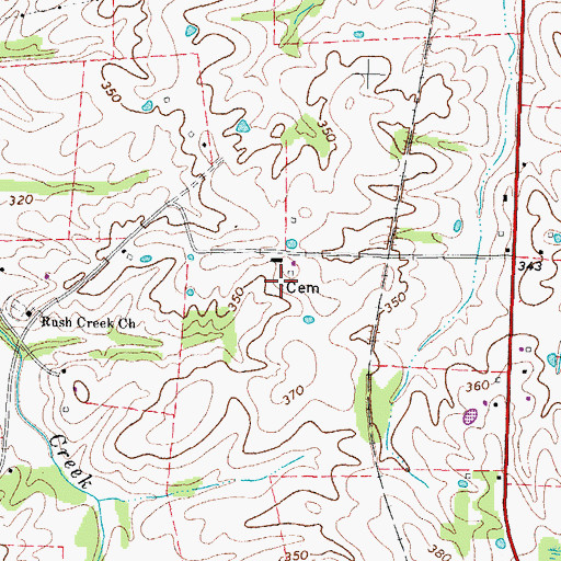 Topographic Map of Davis Cemetery, KY