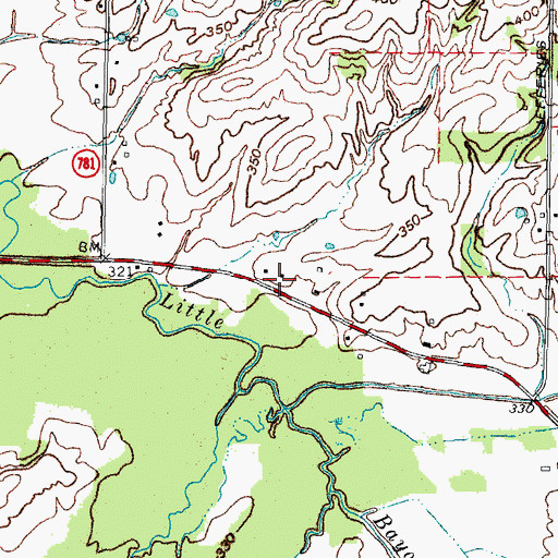 Topographic Map of Dillon Cemetery, KY