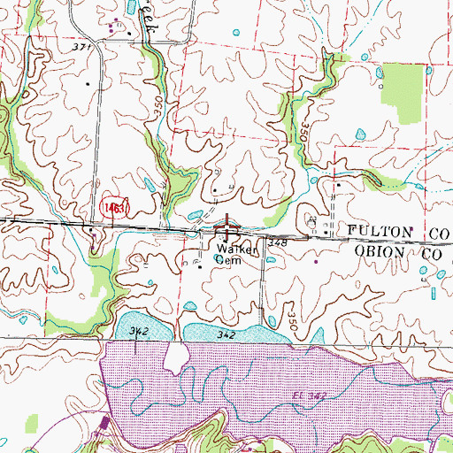 Topographic Map of Pace Cemetery, KY