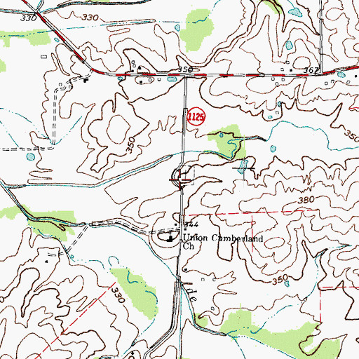 Topographic Map of Union Cemetery, KY