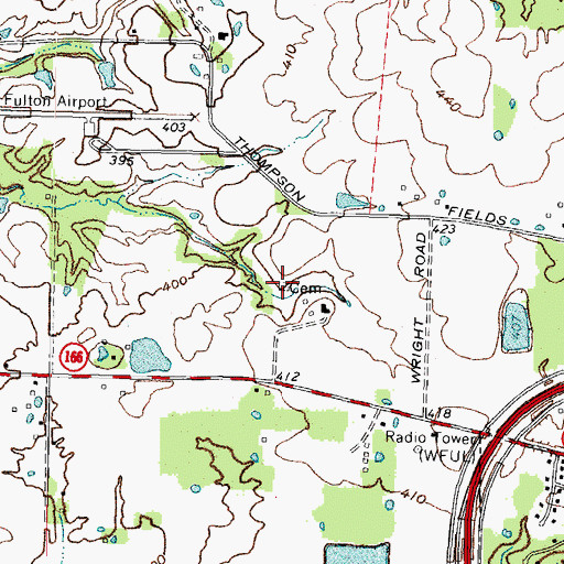 Topographic Map of Wright Cemetery, KY