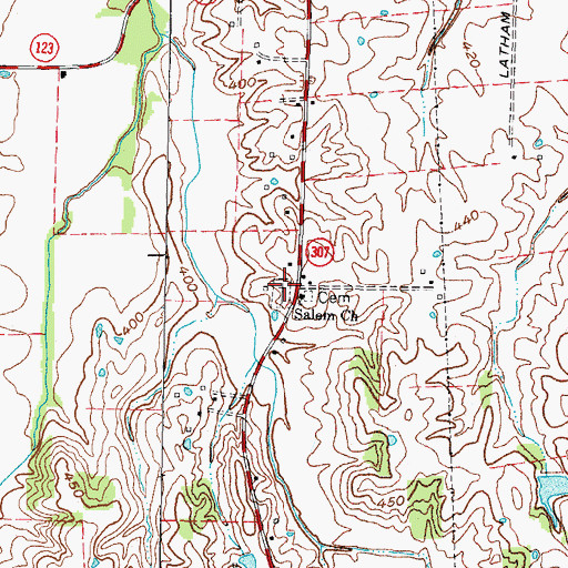 Topographic Map of Salem Cemetery, KY