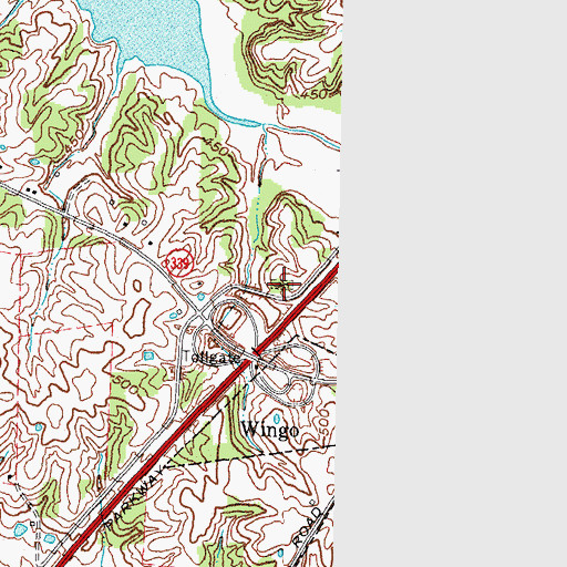 Topographic Map of Old Wingo - Greer Cemetery, KY