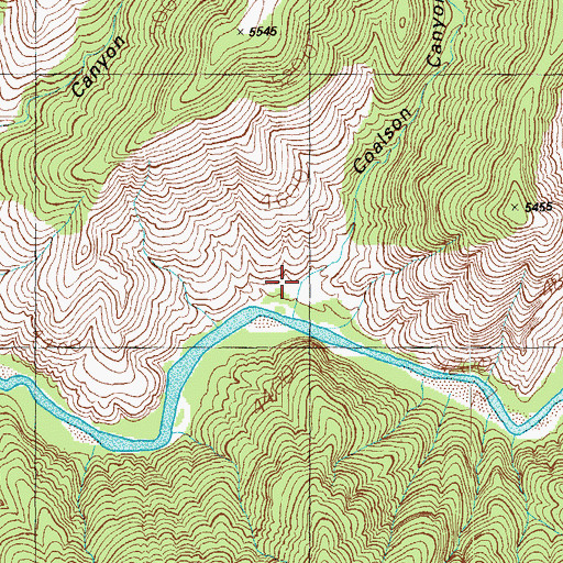 Topographic Map of Coalson Canyon, AZ
