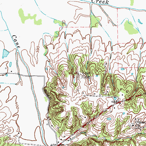 Topographic Map of Lain-Scholes Cemetery, KY