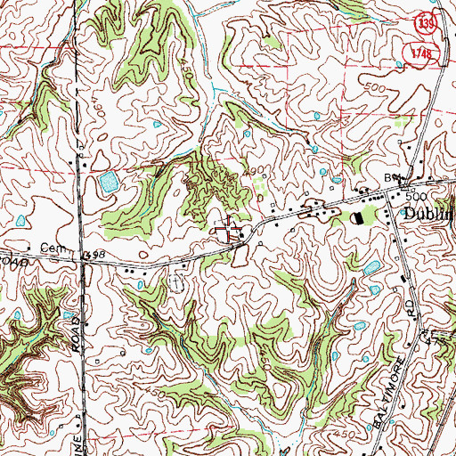 Topographic Map of Dublin Cemetery, KY
