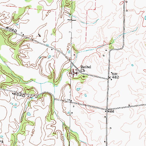 Topographic Map of Bethel Cemetery, KY