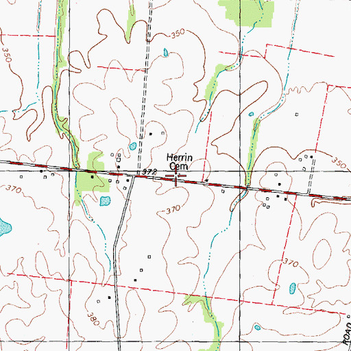Topographic Map of Herrin Cemetery, KY