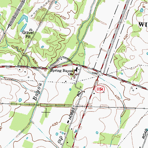 Topographic Map of Spring Bayou Cemetery, KY