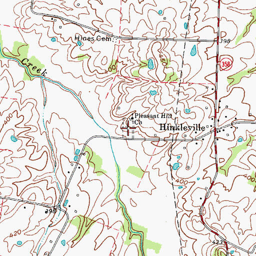 Topographic Map of Pleasant Hill Cemetery, KY