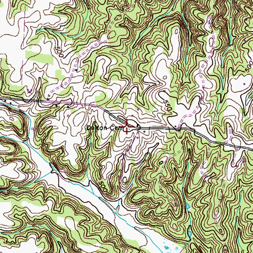 Topographic Map of Fitts - Dalton Cemetery, KY