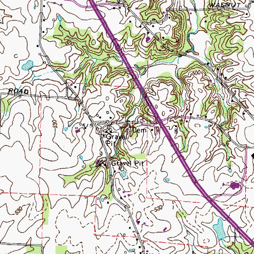Topographic Map of Darnell Cemetery, KY