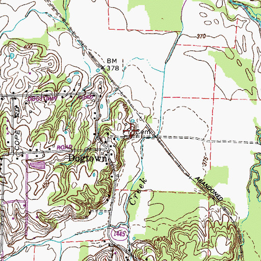 Topographic Map of Hiett Cemetery, KY
