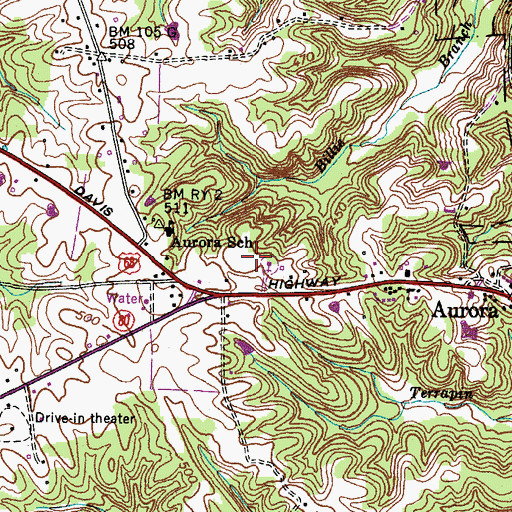 Topographic Map of Saint Henry Catholic Cemetery, KY